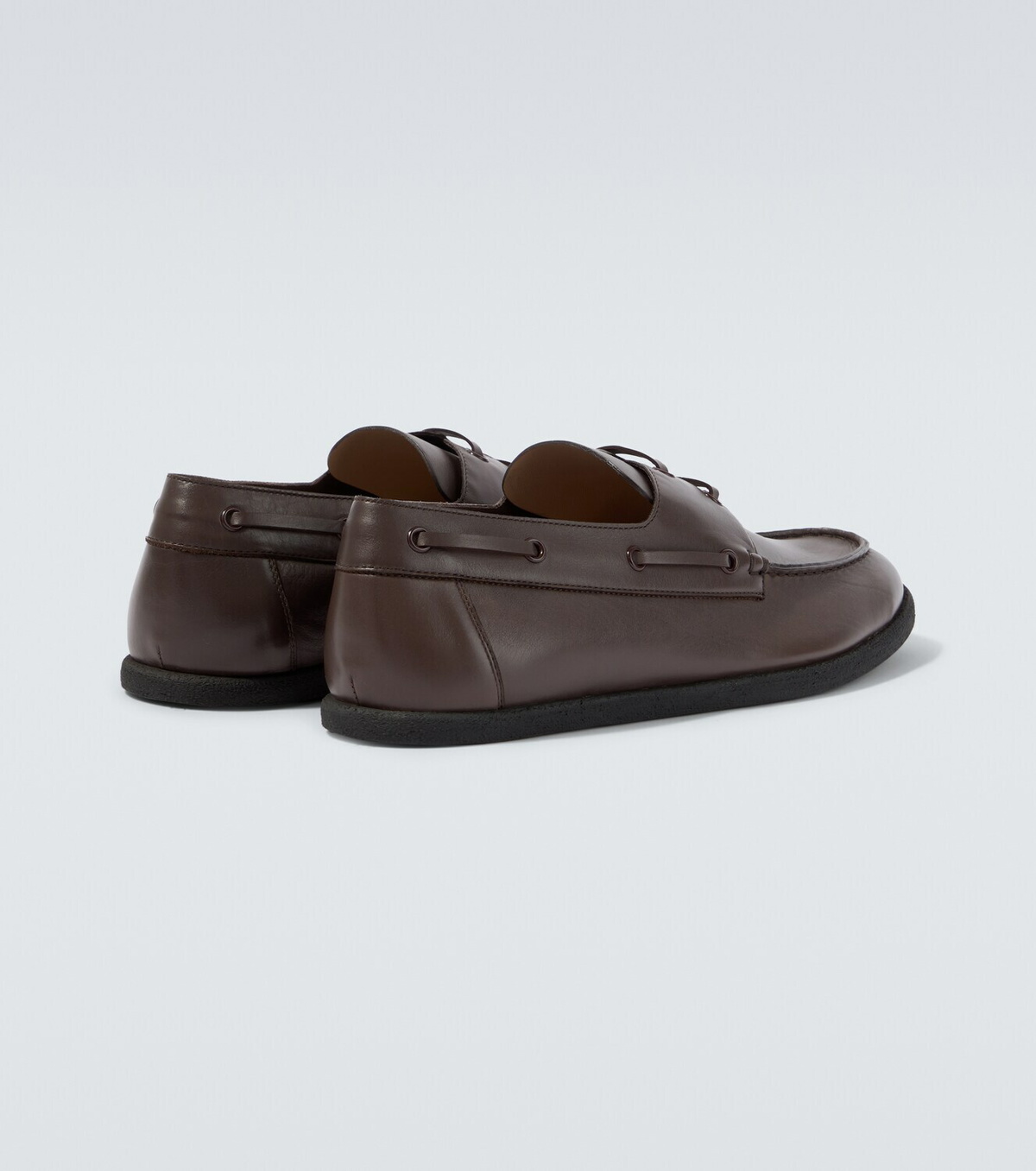 The Row Leather boat shoes
