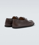 The Row Leather boat shoes
