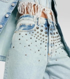 Alessandra Rich Embellished straight jeans