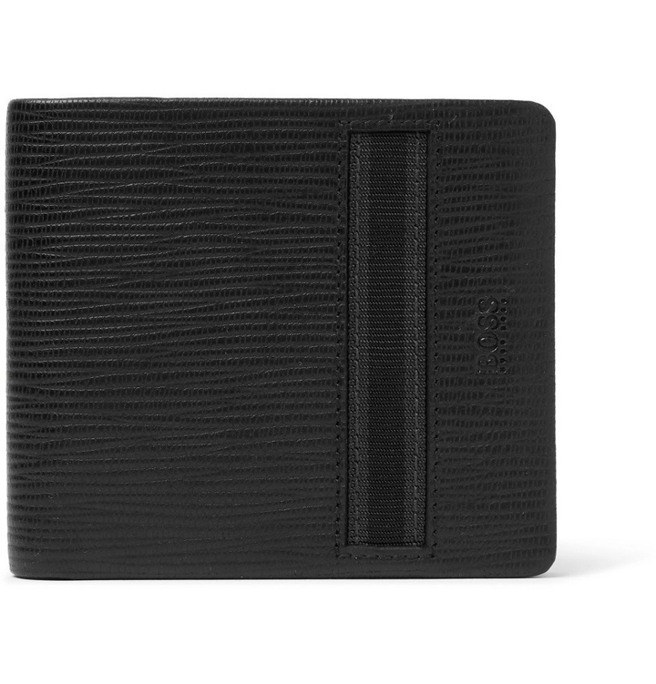 Photo: Hugo Boss - Timeless Cross-Grain Leather Billfold Wallet - Black