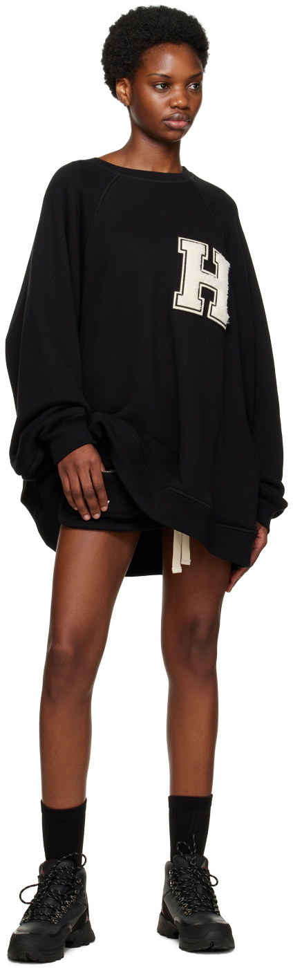 HALFBOY Black Crew Over Patch Sweatshirt