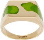 Ellie Mercer Gold & Green Two Piece Ring