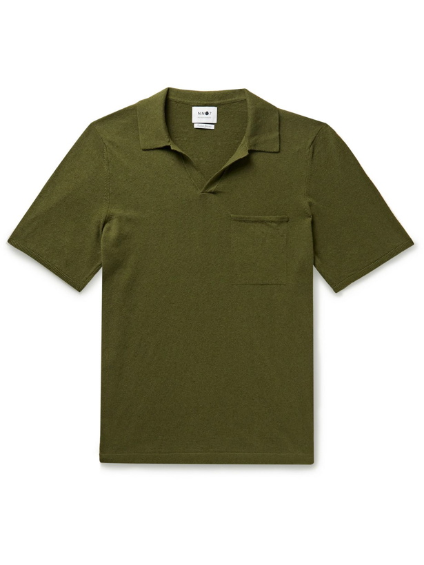Photo: NN07 - Ryan Cotton and Linen-Blend Polo Shirt - Green