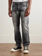 John Elliott - The Daze Straight-Leg Distressed Selvedge Jeans - Gray
