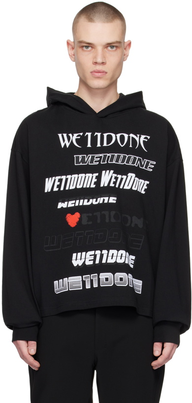 Photo: We11done Black Printed Hoodie