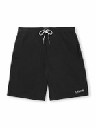 CELINE - Straight-Leg Long-Length Swim Shorts - Black