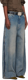 LU'U DAN Blue Side Zip Jeans