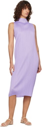 PLEATS PLEASE ISSEY MIYAKE Purple Monthly Colors April Midi Dress