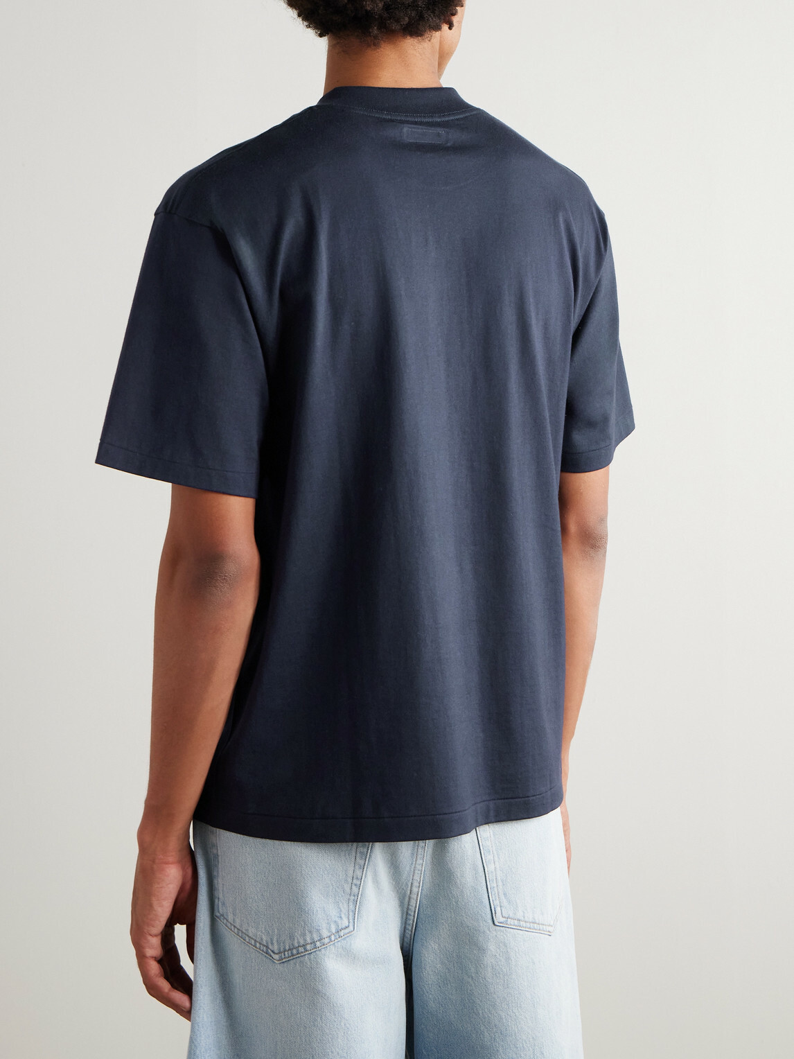 Kaptain Sunshine - Suvin Supima Cotton-Jersey T-Shirt - Blue