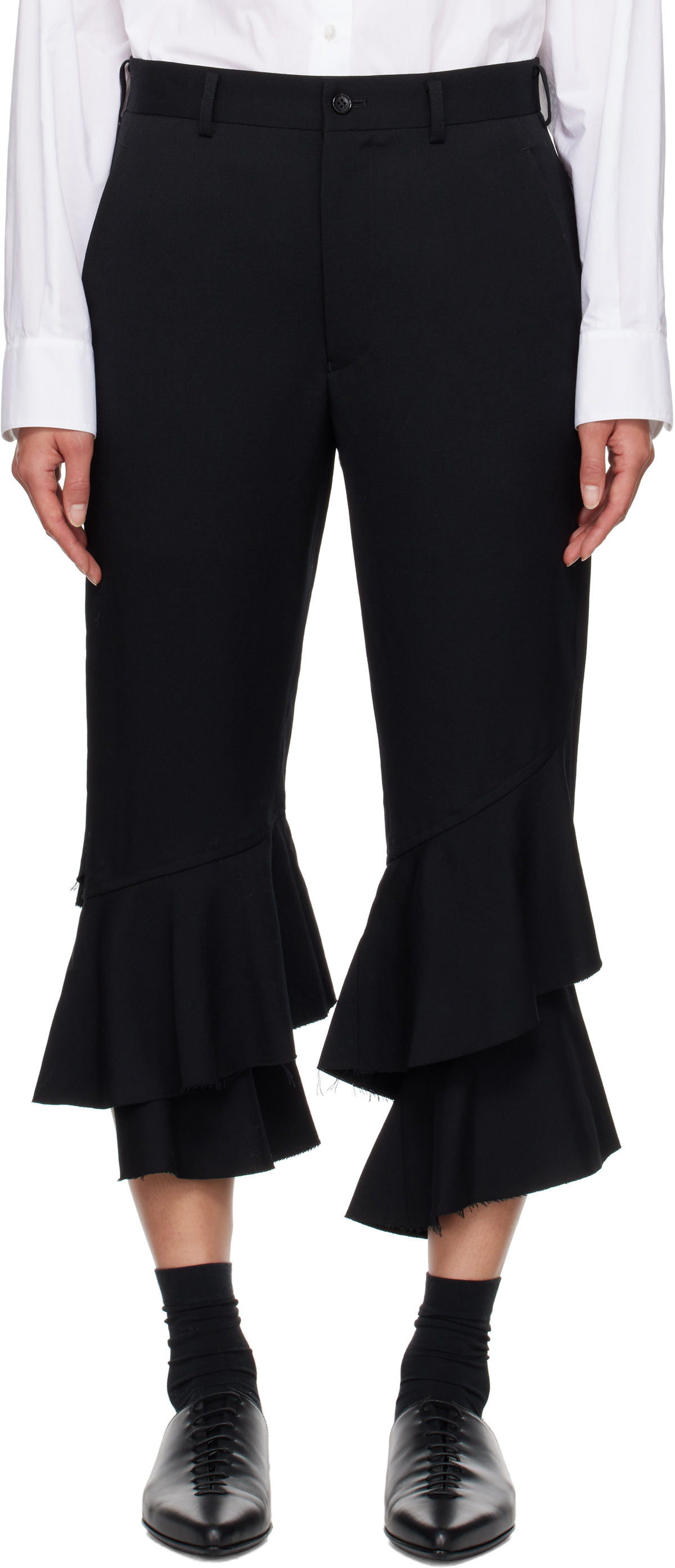 Black Comme des Garçons Black Gabardine Trousers