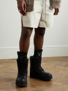 Rick Owens - Mega Geobasket Leather High-Top Sneakers - Black