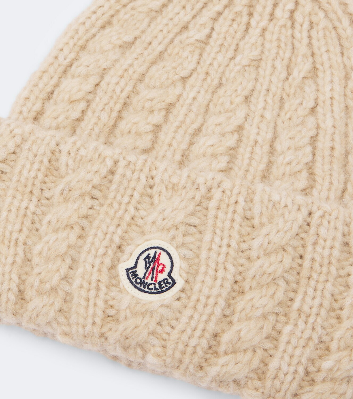 Moncler Cable-knit alpaca and wool-blend beanie
