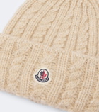 Moncler Cable-knit alpaca and wool-blend beanie