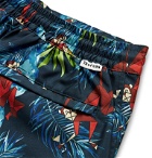 Thorsun - Mid-Length Printed Swim Shorts - Blue