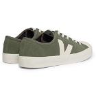 Veja - Wata Rubber-Trimmed Suede Sneakers - Men - Army green