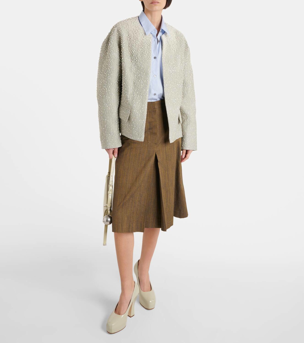 Dries Van Noten フェイクシアリング ジャケット ベージュ Dries Van Noten Embellished jacket Dries Van Noten