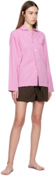 Tekla Purple Pyjama Shirt