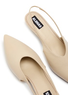 Alohas Eros 45 Glossed Leather Slingback Pumps Cream