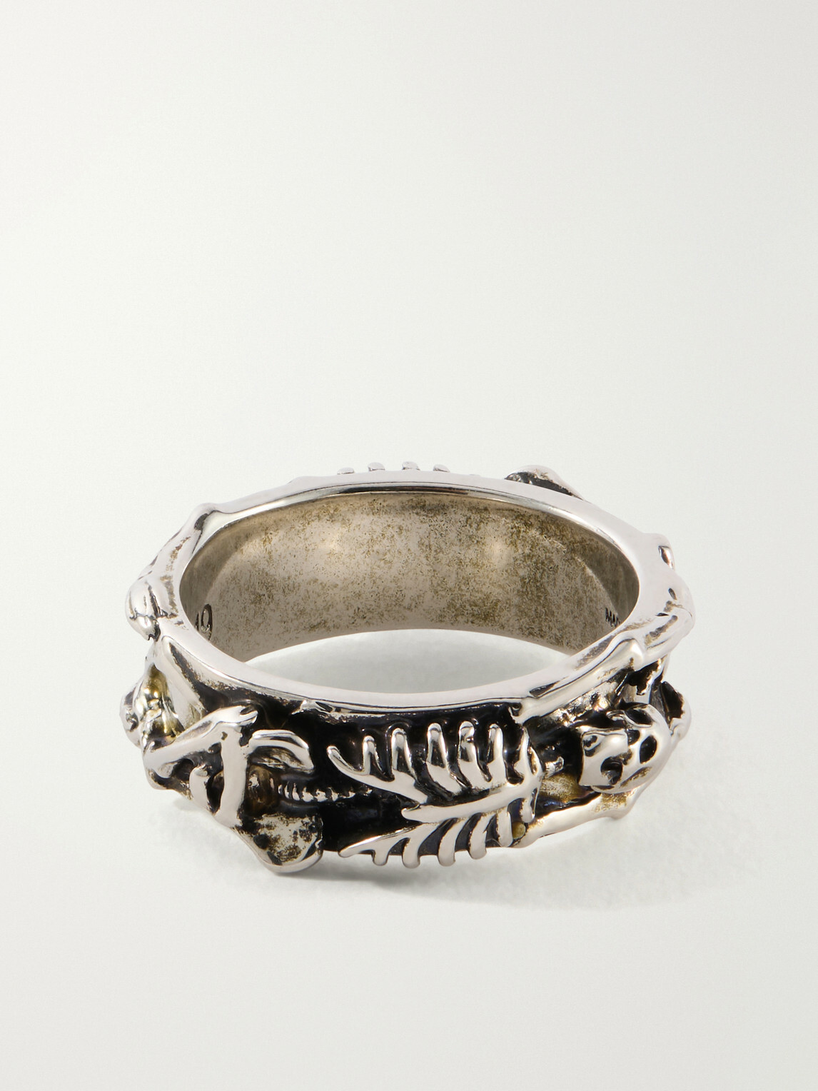 McQueen - Dancing Skeleton Sterling Silver Ring - Silver