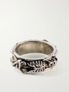 McQueen - Dancing Skeleton Sterling Silver Ring - Silver