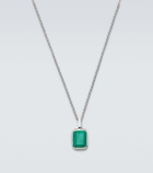 Mateo Sterling silver pendant necklace with malachite