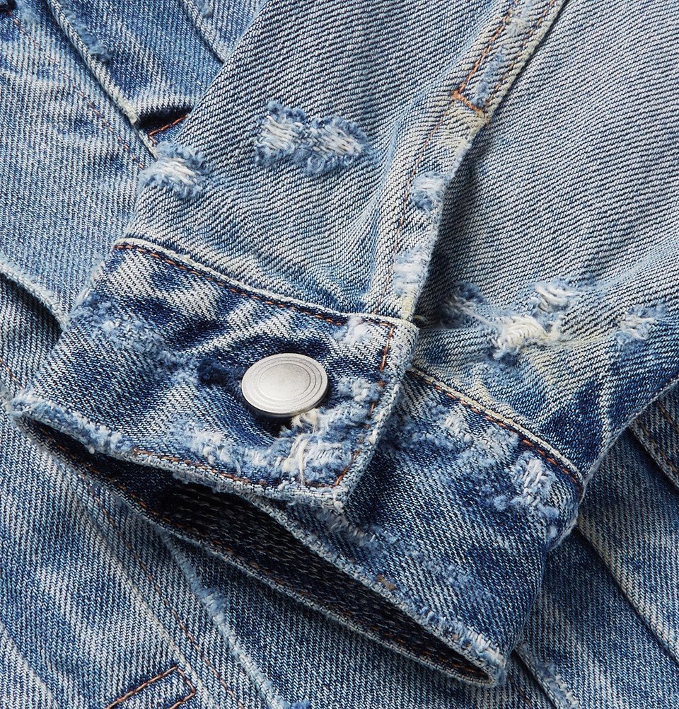 John Elliott - Thumper Distressed Denim Jacket - Men - Blue