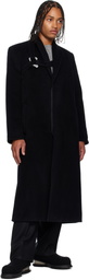 HELIOT EMIL Black Titan Wool Coat