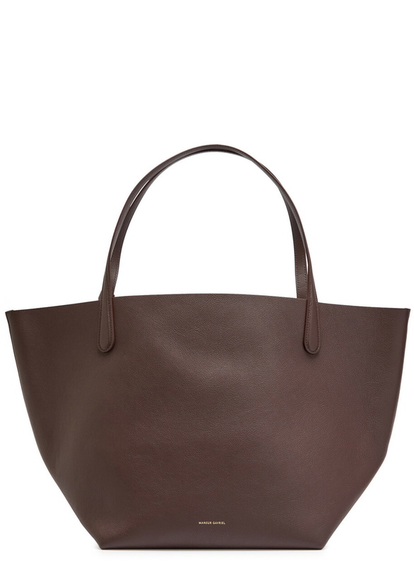 Photo: Mansur Gavriel Everyday Grained Leather Tote bag - Chocolate - One Size