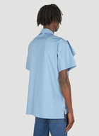 Button Panel Bowling Shirt in Blue