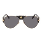 Versace Black Baroque Aviator Sunglasses