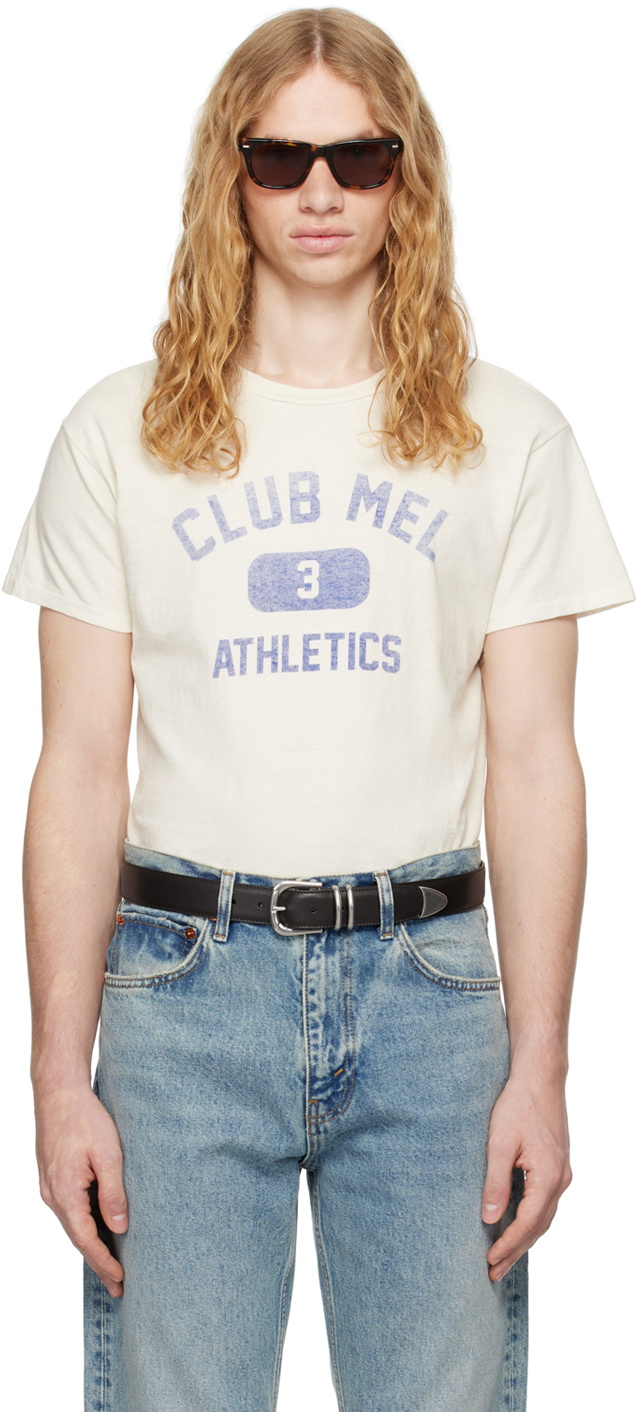 Re/Done White 'Club Mel' Tubular T-shirt