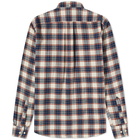 Foret Men's Alaska Check Shirt in Ecru/Red