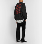 AMIRI - Mötley Crüe Oversized Printed Loopback Cotton-Jersey Sweatshirt - Black