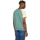 Nudie Jeans Off-White and Green Colors Sune T-Shirt