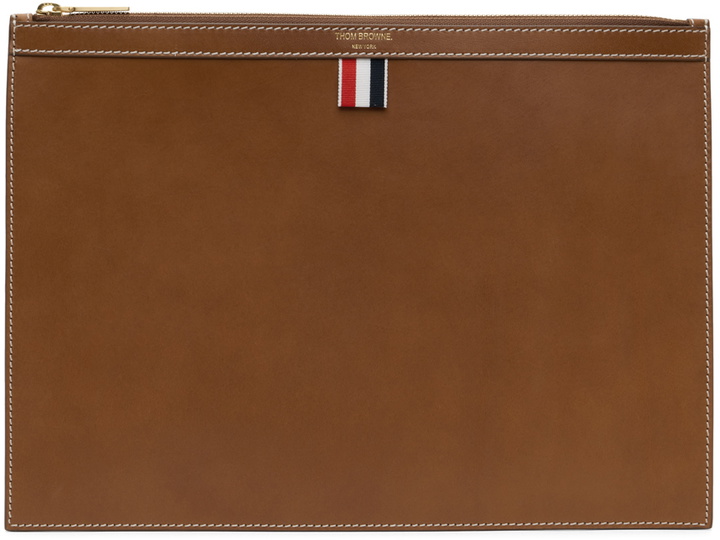 Photo: Thom Browne Tan Medium Stamp Document Holder