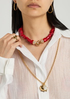 Timeless Pearly Beaded 24kt Gold-plated Necklace - One Size