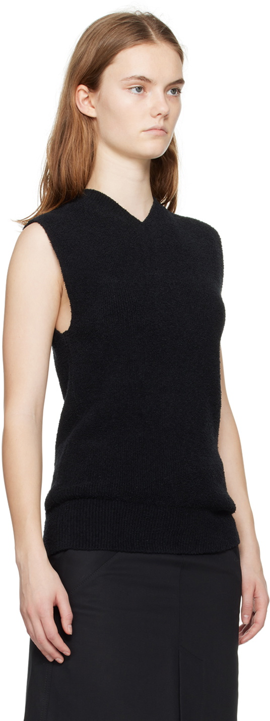TOTEME Black V-Neck Tank Top