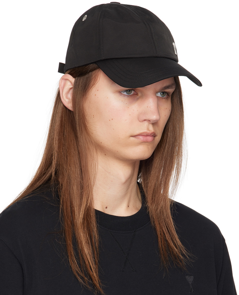 ami♡*°　0218 AMI Paris Black Ami de Cœur Stud Cap AMI