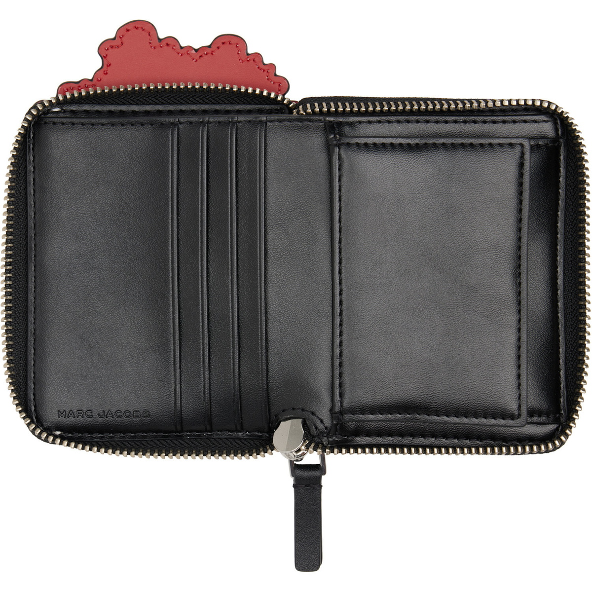 Marc Jacobs Black & Red Popcorn Slim Compact Wallet