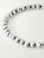 Mikia - Circle5 Sterling Silver Multi-Stone Beaded Bracelet - Silver