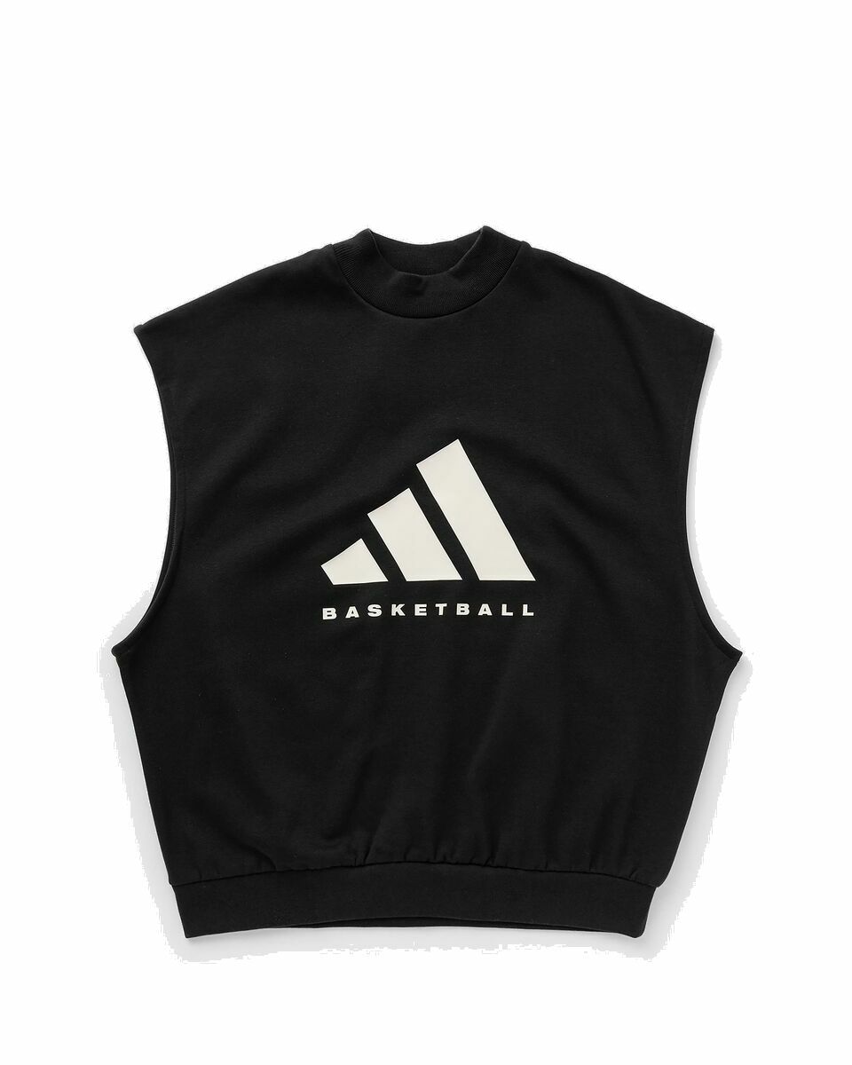 Photo: Adidas One Basketball Sleeveless Sweatshirt Black - Mens - Shortsleeves