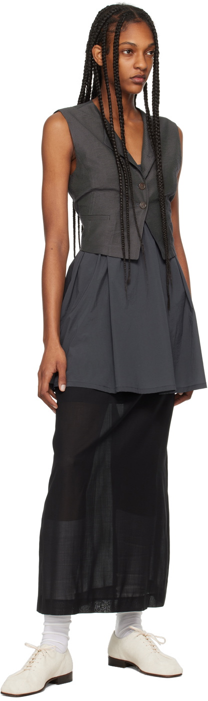AMOMENTO Gray Corset Minidress