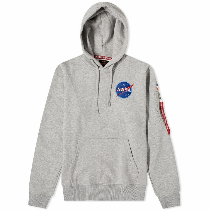 Photo: Alpha Industries Men's Space Shuttle Hoody - END. Exclusive in Grey Heather