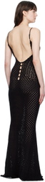 GUIZIO Black Fiorentina Maxi Dress
