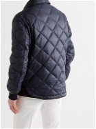 Tod's - Leather-Trimmed Padded Quilted Shell Jacket - Blue