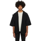 Homme Plisse Issey Miyake Black Pleats Hoodie