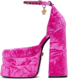 Versace Pink Medusa Aevitas Platform Pumps