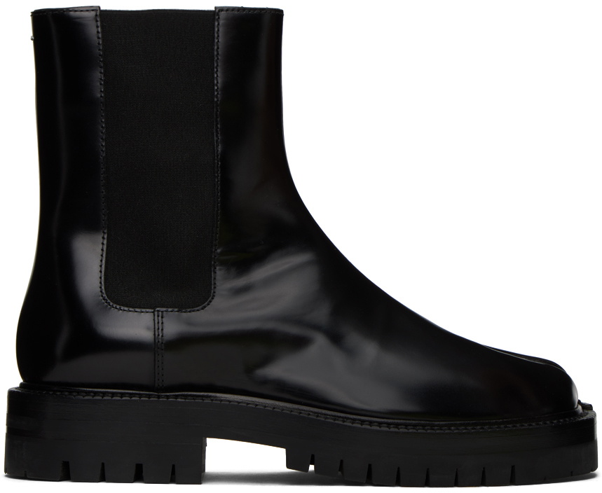 Maison Margiela Black Tabi County Chelsea Boots