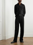 TOM FORD - Cutaway-Collar Twill Shirt - Black