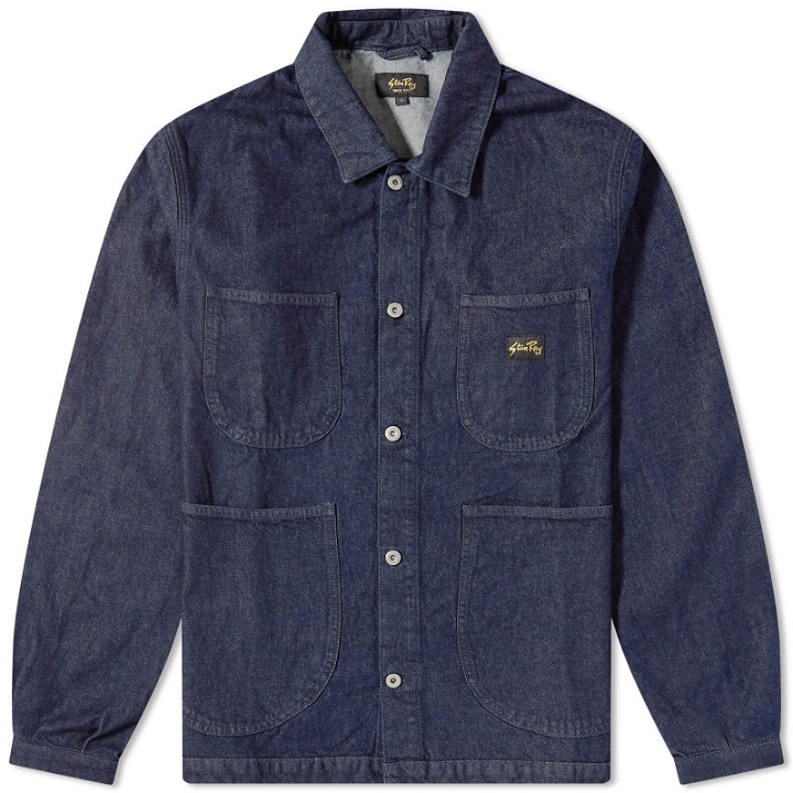 Photo: Stan Ray Men's Coverall Jacket in Raw Denim